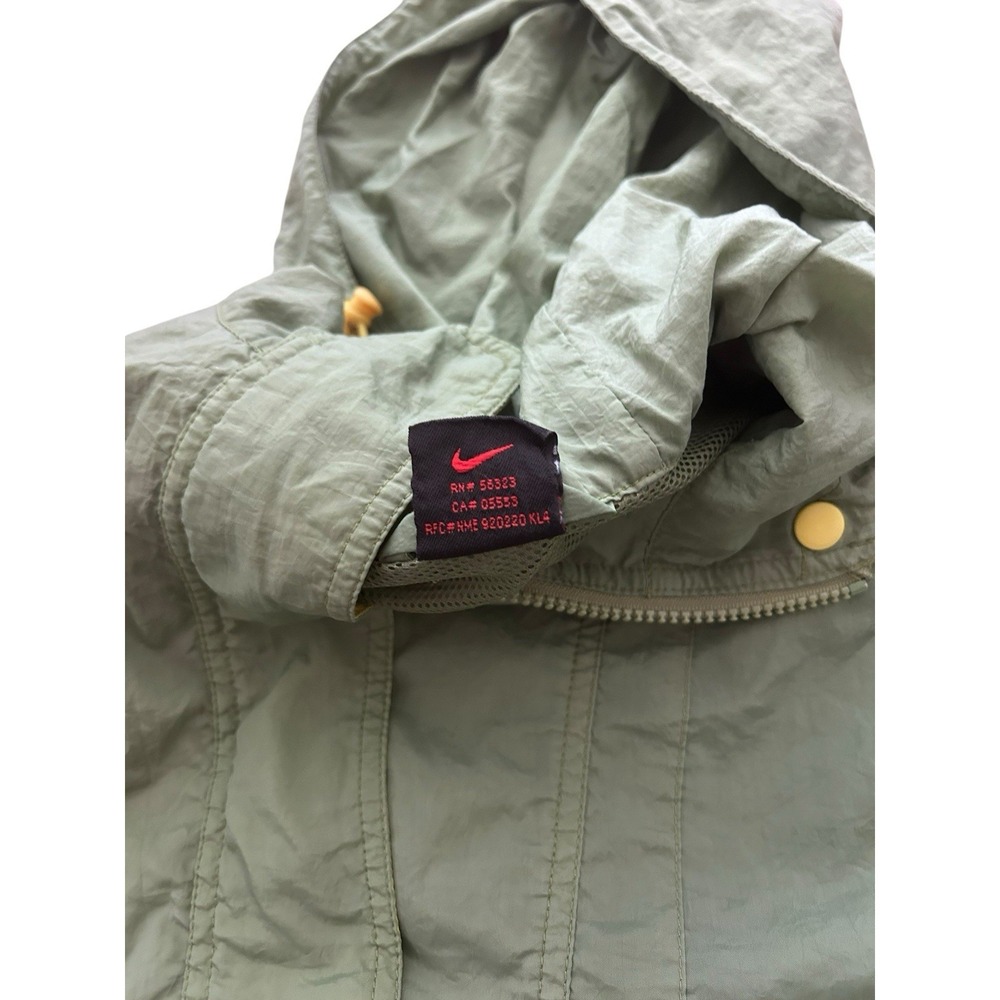 Vintage 90s Nike Big Swoosh Check Green Blue Large Windbreaker - Picture 11 of 11